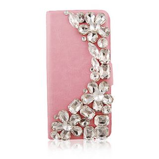 Flower Crystal Leather Full Body Case for iPhone 5/5S(Assorted Color)