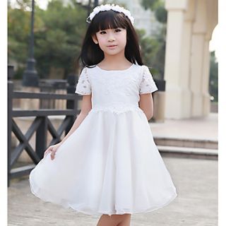 Girls Stand Collar Blue and White Porcelain Series Dress