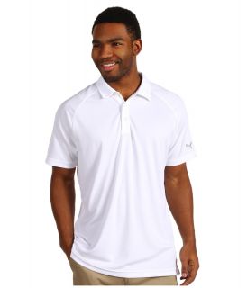 PUMA Golf Raglan Tech Sleeve Logo Polo 13 Mens Short Sleeve Pullover (White)
