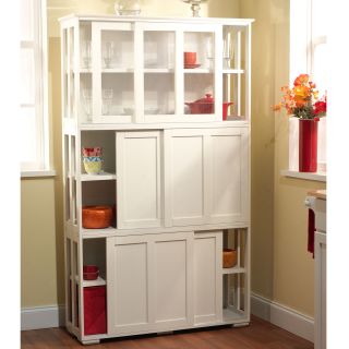 JCP Home Collection Kitchen Cabinet Stackable Storage Units, White