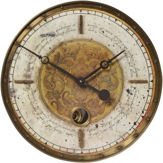 Leonardo Wall Clock, Brass