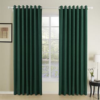 (One Pair Grommet Top) Solid Matte Casual Energy Saving Curtain