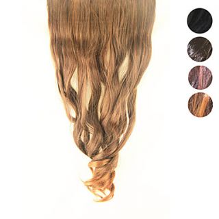 Clip in Synthetic Curly Wavy Hair Extensions with 5 Clips(Assorted 4 Colors)