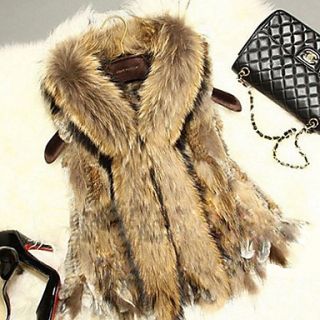 Sleeveless Shawl Rabbit Fur Party/Casual Vest(More Colors)