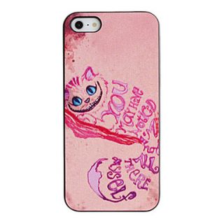 Enchanting Rose Cat Pattern PC Hard Case with Black Frame for iPhone 5/5S
