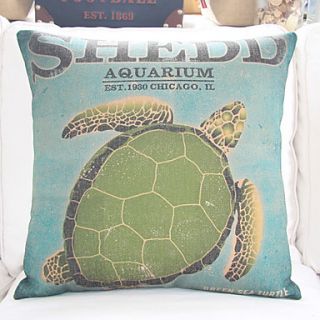 18 Retro Sea Turtle Cotton/Linen Decorative Pillow Cover