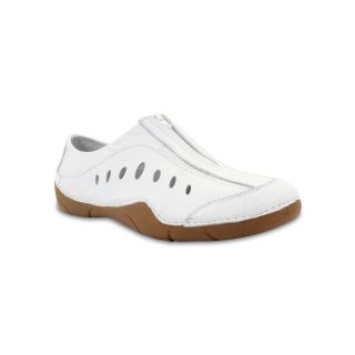 Propet Swift Womens Casual Leather Zip Shoes, White
