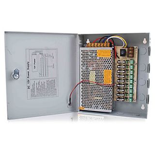 12V DC 9ch 10 Amps Power Supply Box for CCTV Security Cameras
