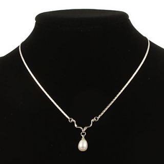 Amazing Copper Chain With Pearl Womens Necklace