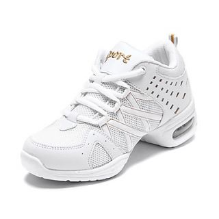 Mens Leatherette And Breathable Mesh Dance Sneakers For Ballroom