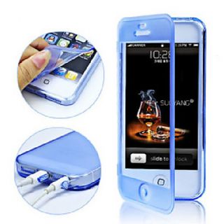Touch Screen TPU Transparent Full Body Case for iPhone 4/4S(Assorted Color)