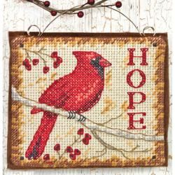Hope Ornament Counted Cross Stitch Kit 4 1/4x3 3/4 14 Count