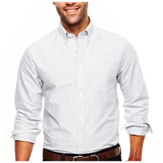 Oxford Shirt, Navy Stripe, Mens