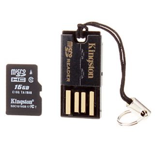 Class 10 Ultra microSDHC TF Card 16G with USB 2.0 Reader