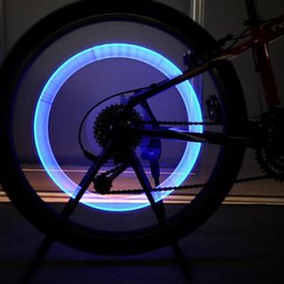 Bike Tire Spoke Wheel Alarm LED Green Light Lamp