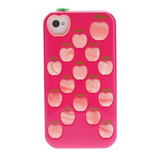 Colorful Apple Pattern Hybrid Case with Inner Silicone Soft Cover for iPhone 4/4S (Assorted Colors)