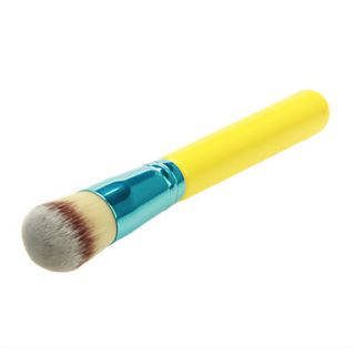 Natural Wool Powder Foundation Makeup Blush Brush(Yellow)