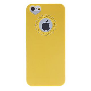 Solid Color Heart Shape and Carving Pattern Case for iPhone 5/5S
