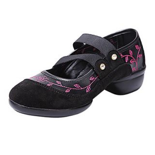 Womens Leather Dance Sneakers For Ballroom