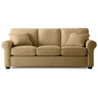 Possibilities Roll Arm 86 Queen Sleeper Sofa, Gold
