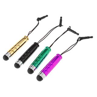 Mini Touch Stylus Pen with 3.5mm Anti Dust Plug for iPad, iPhone and Others (Assorted Colors)