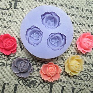 Three Holes Flower Silicone Mold Fondant Molds Sugar Craft Tools Resin flowers Mould For Cakes