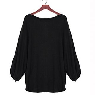 Womens Casual louchy Knit Shirt Scoop Neck Batwing Sleeve Stretchy Loose Pullover