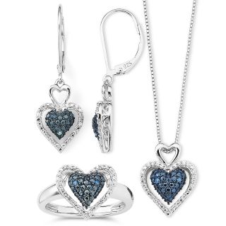 ONLINE ONLY   1/10 Ct. T.W. Diamond Heart Jewelry Set, White, Womens