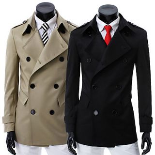 Mens Double Breasted Trench Coat