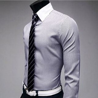 MenS Stripe Long Sleeve T Shirt