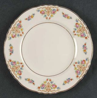 Syracuse Marietta Dessert/Pie Plate, Fine China Dinnerware   Federal Shape,Pink/