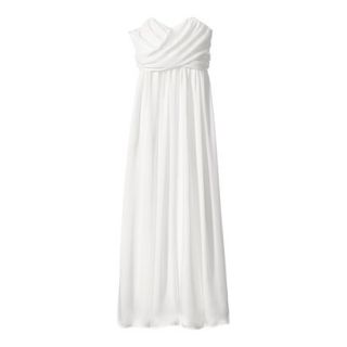 TEVOLIO Womens Plus Size Satin Strapless Maxi Dress   Off White   24W