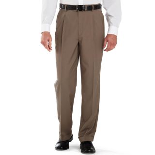 Stafford Year Round Pleated Pants, Taupe, Mens