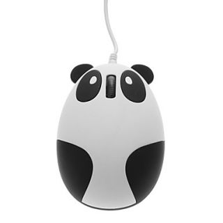 AK 86 3D Panda shaped USB Optical High frequency Wired Mouse