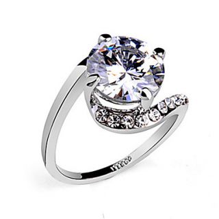Special Alloy Silver With Cubic Zirconia Womens Ring