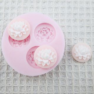 3D Three Hole Flowers Silicone Mold Fondant Molds Sugar Craft Tools Chocolate Mould For Cakes