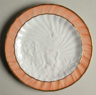 Mottahedeh Salmon Swan Bread & Butter Plate, Fine China Dinnerware   Salmon Bord