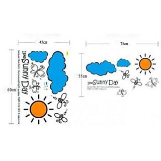 I Like Sunny Day PVC Removeable Wall Art Stickers Wallpapers Decals