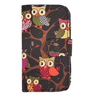 Black Owl Pattern Applique Full Body Case for Samsung Galaxy S4 i9500(Assorted Color)
