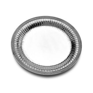 Wilton Armetale Flutes & Pearls Large Round Tray