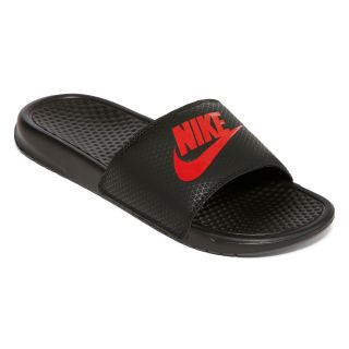 Nike Benassi JDI Solarsoft Mens Slide Sandals, Red/Black