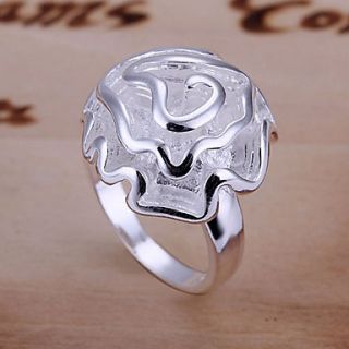 MISS U Diameter 18mm Silver Huge Rose Ring