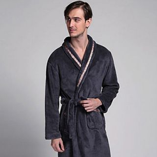 Bath Robe,High class Man Ferreus Solid Color Garment Thicken