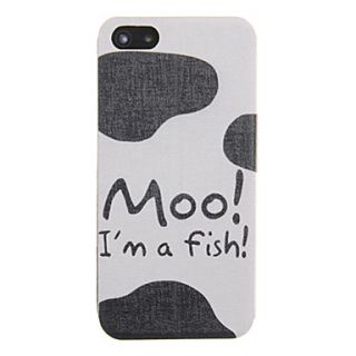 Black Patch with Letter Pattern PU Leather Full Body Case for iPhone 5/5S