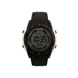Spalding Fastball Black and Red Digital Watch, Mens
