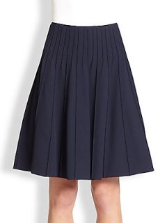 Marc Jacobs Seamed A Line Skirt   Navy