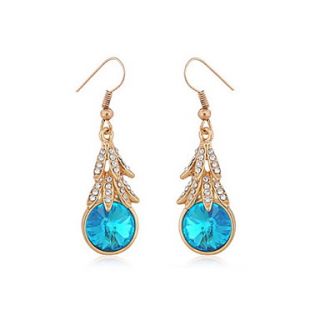Elegant Alloy Gold Rhinestone Womens Earrings(More Colors)