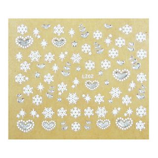 1PCS Snowflake Pattern Wedding Nail Art Sticker