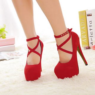 Suede Womens Stiletto Heel Pumps/Platform Heels Shoes(More Colors)
