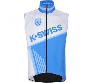 Mens K Swiss Windvest   Ocean/Light Blue/White Athletic Apparel